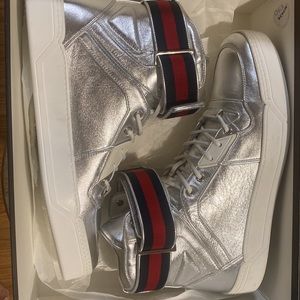 Gucci Metallic High Top Sneaker NWOT